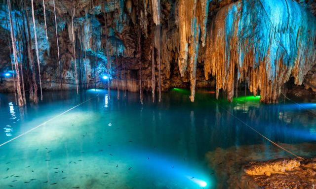 The Cenote Dzitnup or Xkeken Valladolid Yucatan