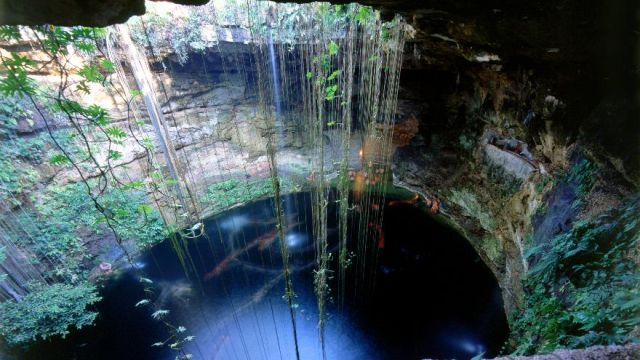 The Blue Sacred Cenote Ik'kil Yucatan